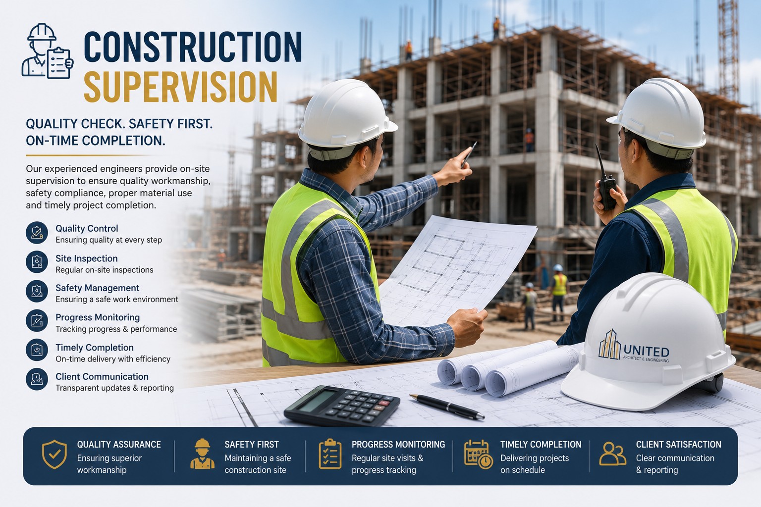 Home Construction Supervision Services by United Architect & Engineering – On-Site Construction Monitoring and Quality Control in Mymensingh, Bangladesh